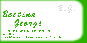 bettina georgi business card